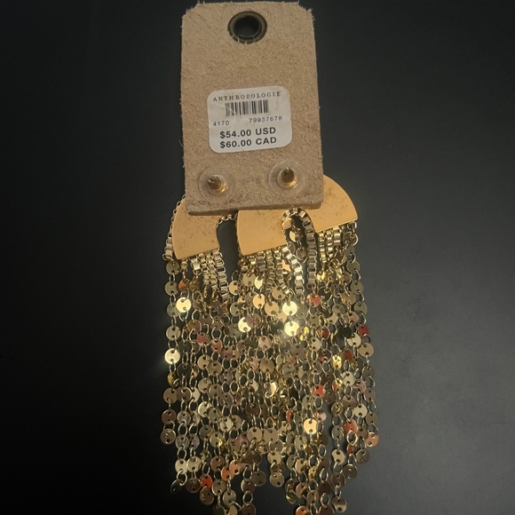 Anthropologie Gold Earrings - Picture 2 of 3